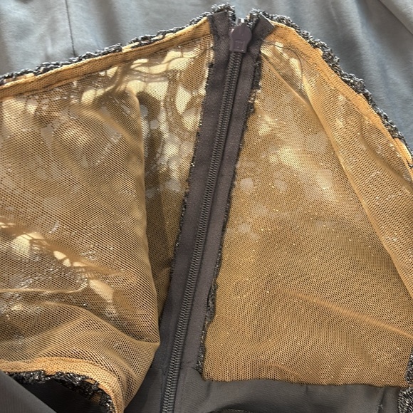 Alex Evenings Grey Cocktail Knee Length Cap Sleeve Dress Women's 8 NWT - Picture 9 of 9